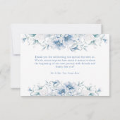 青白結婚花サンキューカード サンキューカード (裏面)