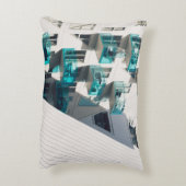 青白絵を描建物 アクセントクッション (裏面(縦))