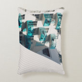 青白絵を描建物 アクセントクッション (正面(垂直))