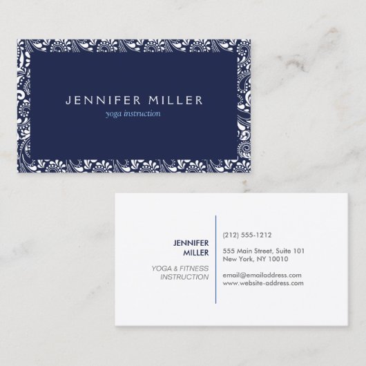 青白縁ど飾 名刺 (正面/裏面)