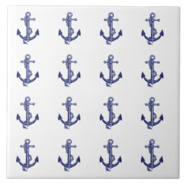 青白航海のいかりセラミックタイル タイル