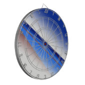 青白色シンプル茶色のパタカスタムーンカラフル ダーツボード (正面左)