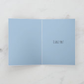 青白花ハート香水瓶ラブ カード (内部)