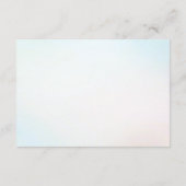 青白花模様の花瓶 ベビーシャワーのお知らせカード エンクロージャーカード (裏面)