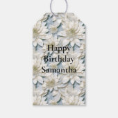 青白蓮の花 ギフトタグ (正面)