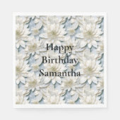 青白蓮の花 スタンダードランチョンナプキン (正面)