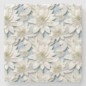 青白蓮の花 ストーンコースター (正面)