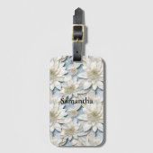 青白蓮の花 ラゲッジタグ (正面縦)