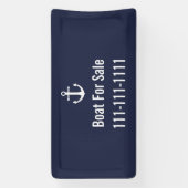 青白販売用ボート電話番号テンプレート 横断幕 (縦)