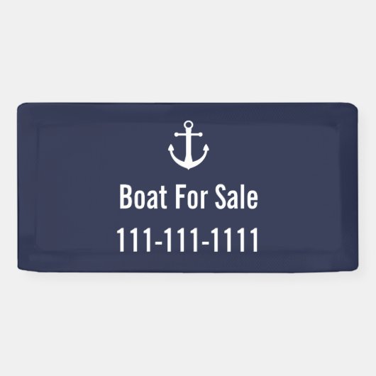 青白販売用ボート電話番号テンプレート 横断幕 (横)