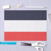 青白赤のストライプ 薄葉紙 (クラフト)