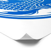 青白陰陽コイ魚 ポスター (角)