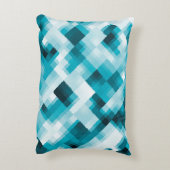 青白黒モダン抽象芸術パターン アクセントクッション (裏面(縦))