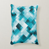 青白黒モダン抽象芸術パターン アクセントクッション (正面(垂直))