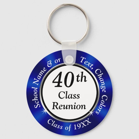 青白黒高校40年懇親会 キーホルダー (正面)