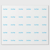 青白 あなたの名前 書道 ユニーク ミニマリスト ラッピングペーパー (フラット)