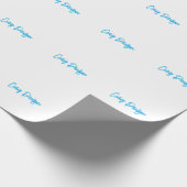 青白 あなたの名前 書道 ユニーク ミニマリスト ラッピングペーパー (角)