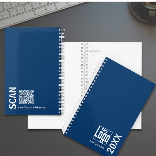 青白 ミニマル 小企業 予約ノート プランナー手帳