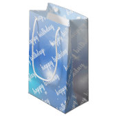 青白《写真》ぼけ味誕生日 スモールペーパーバッグ (正面アングル)