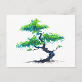 青盆栽の水彩絵葉書 ポストカード (正面)