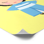 青着物の日本人形 ポスター (角)