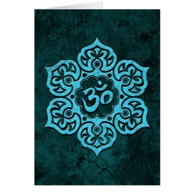 青石の花柄Om (正面)