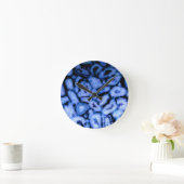 青石英アゲート地球 ラウンド壁時計 (ホーム)