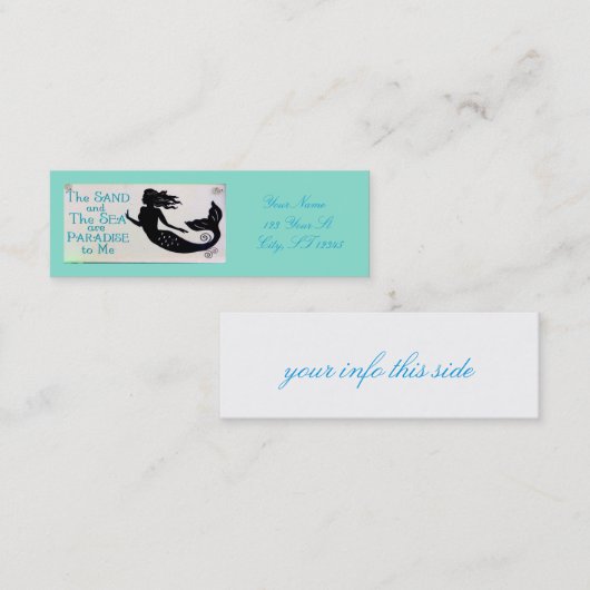 青砂海人魚のスキニー名刺 スキニー名刺 (正面/裏面)