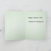 青磁のアールヌーボーの《植物》スイレンフレーム カード (内部)