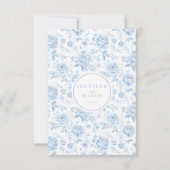 青磁フローラ庭園の結婚式RSVPカード 出欠カード (裏面)