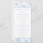 青磁フローラ結婚式 プログラムカード (裏面)