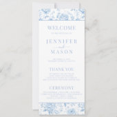 青磁フローラ結婚式 プログラムカード (正面)