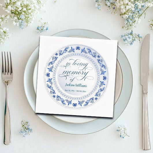 青磁フローラ葬儀 スタンダードカクテルナプキン