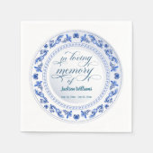 青磁フローラ葬儀 スタンダードカクテルナプキン (正面)