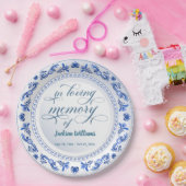 青磁フローラ葬儀 ペーパープレート (パーティー)