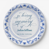 青磁フローラ葬儀 ペーパープレート (正面)