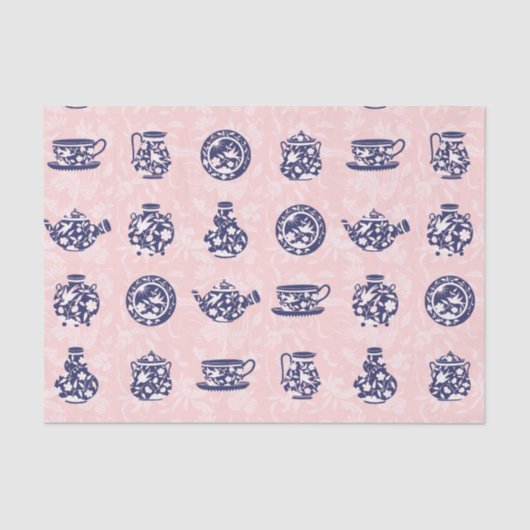 青磁中国の器ティッシュペーパー 薄葉紙 (正面)