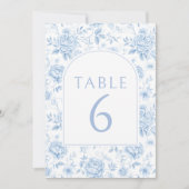 青磁保フローラ結婚のテーブル番号 招待状 (正面)