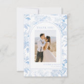 青磁器のフローラ結婚の写真 サンキューカード (正面)