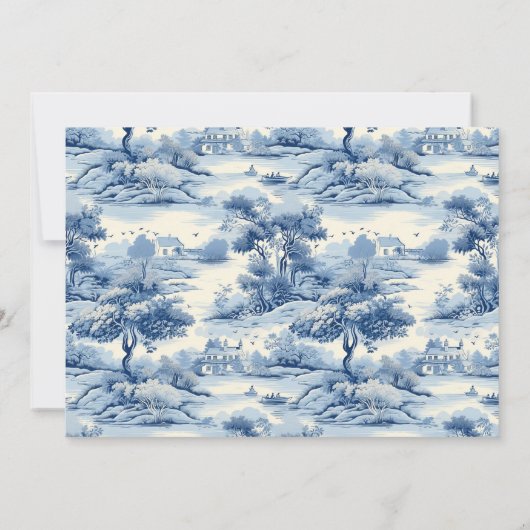 青磁器の植物牡丹結婚の セーブザデート (裏面)