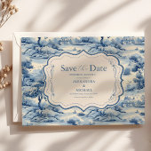 青磁器の植物牡丹結婚の セーブザデート