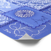 青磁器杯と花 ポスター (角)