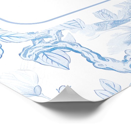 青磁器結婚の座席表 ポスター (角)