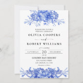 青磁器製フローラ結婚Chinoiserie's 招待状 (正面)