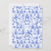 青磁器製フローラ結婚Chinoiserie's 招待状 (裏面)