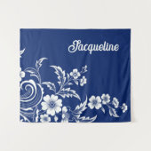 青磁器製開花 タペストリー (正面(横))