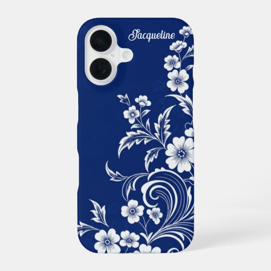 青磁器製開花 iPhone 16ケース (裏面)