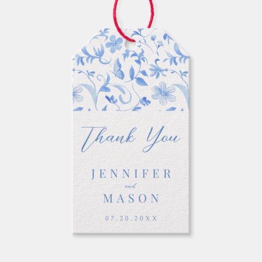 青磁結婚器の感謝していお土産メッセージカード ギフトタグ (正面)