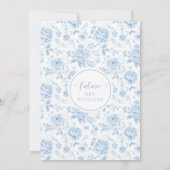 青磁花ボーホアーチブライダルシャワー 招待状 (裏面)
