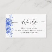 青磁花卉细节内页卡 エンクロージャーカード (正面)